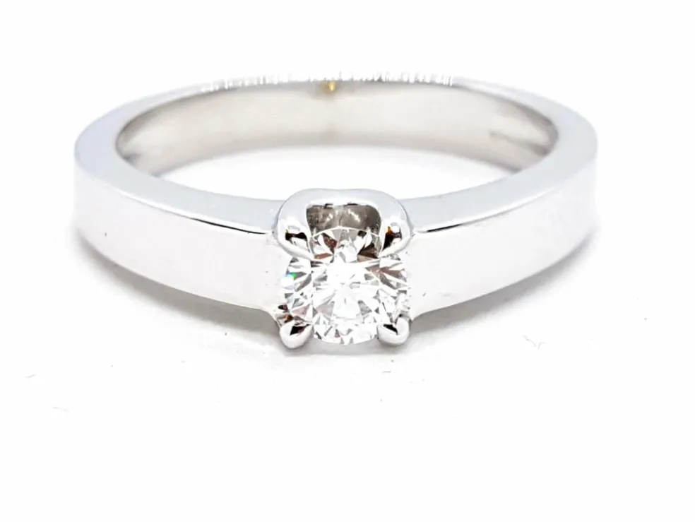 Bague Solitaire Or blanc Diamant