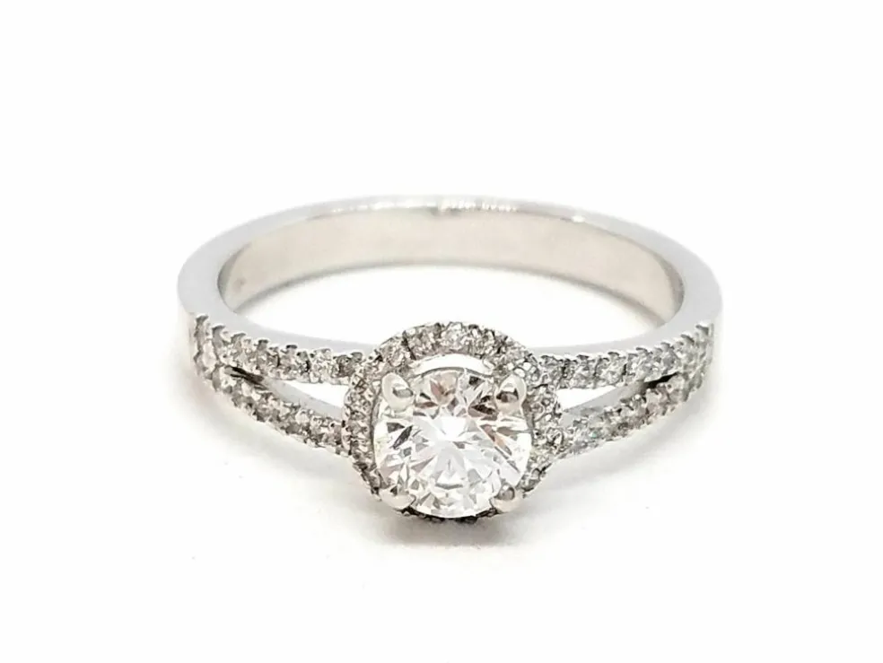 Bague Solitaire Or blanc Diamant