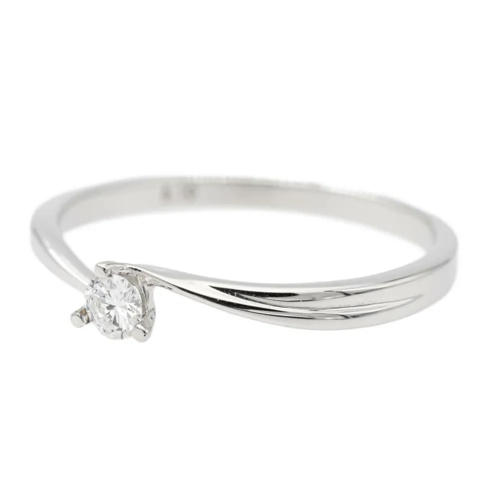 Bague Solitaire Or blanc Diamant