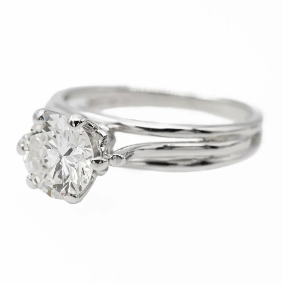 Bague Solitaire Or blanc Diamant