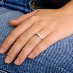 Bague solitaire Or blanc Diamants 0.50ct