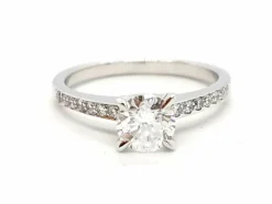Bague Solitaire Or blanc Diamant