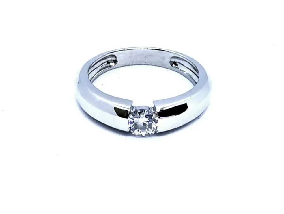 Bague Solitaire Or blanc Diamant