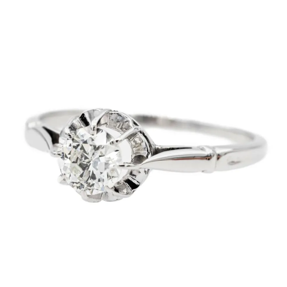 Bague Solitaire Or blanc Diamant