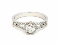 Bague Solitaire Or blanc Diamant