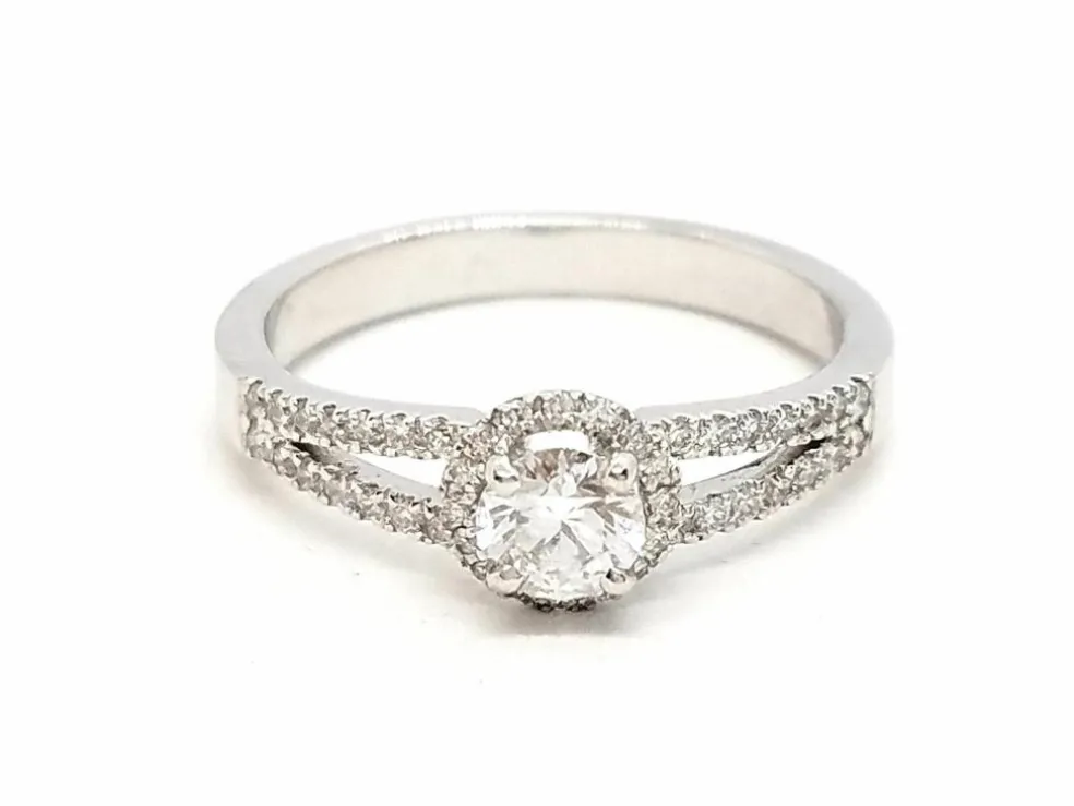 Bague Solitaire Or blanc Diamant