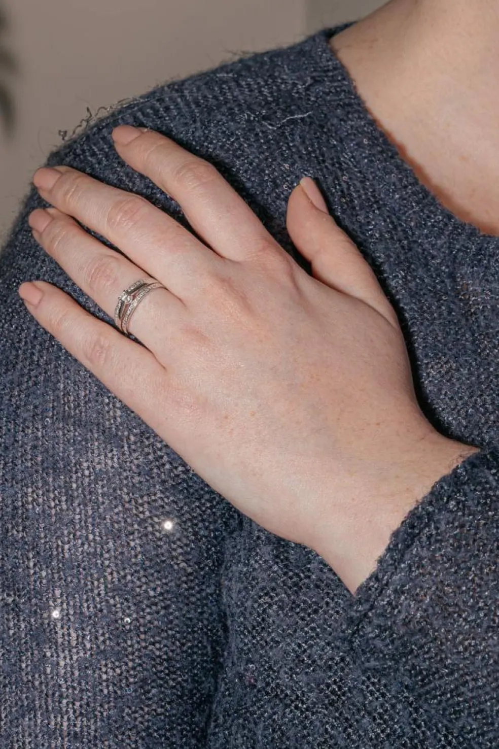 Bague Solitaire Or blanc Diamant