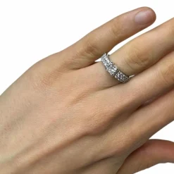 Bague Solitaire or blanc diamant Princesse