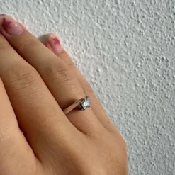 Bague solitaire Or blanc Diamant