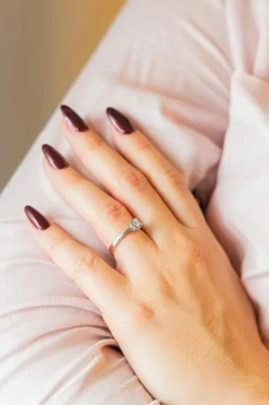 Bague Solitaire Or blanc Diamant
