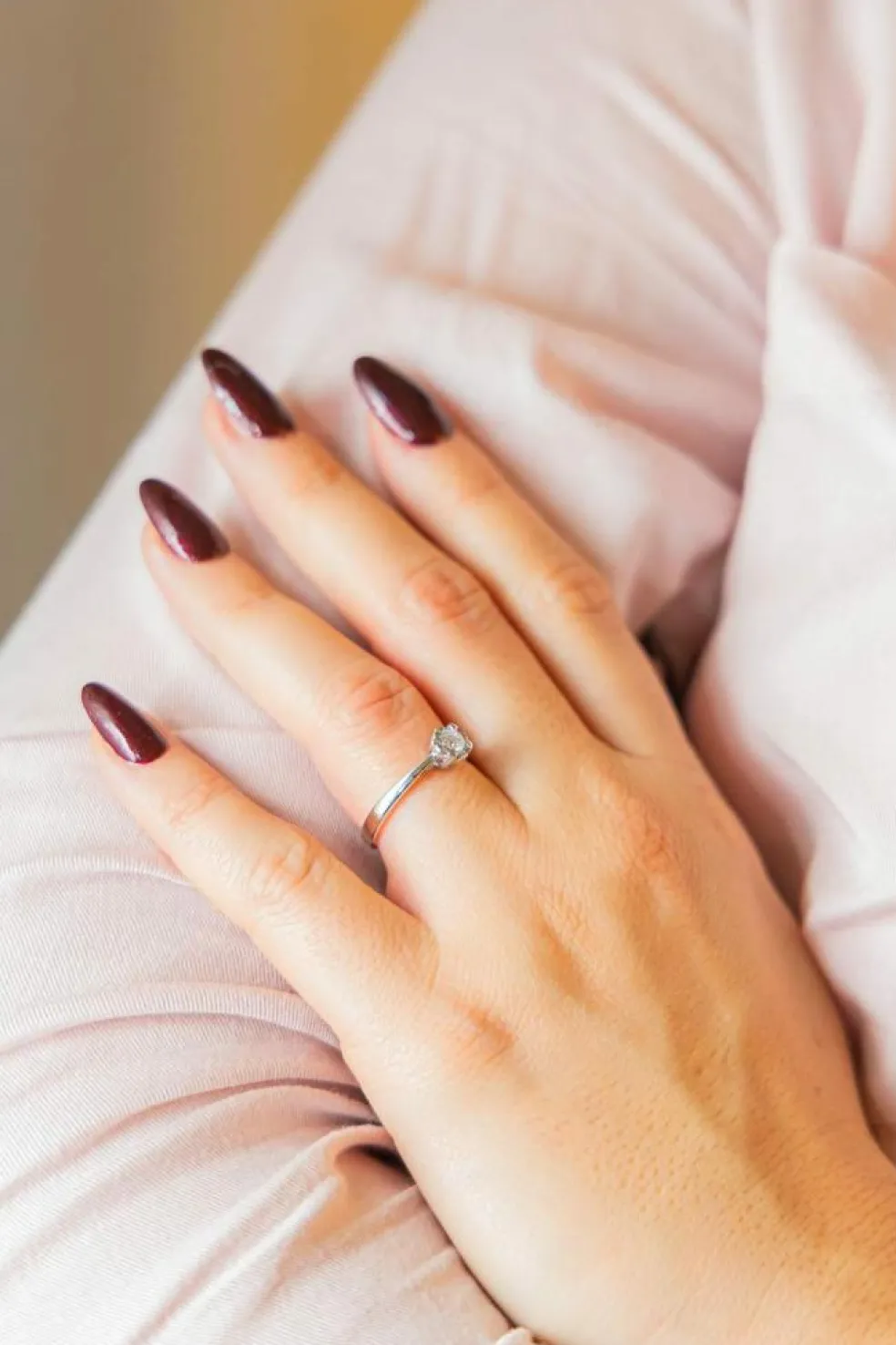 Bague Solitaire Or blanc Diamant
