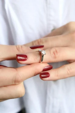 Bague Solitaire Or blanc Diamant