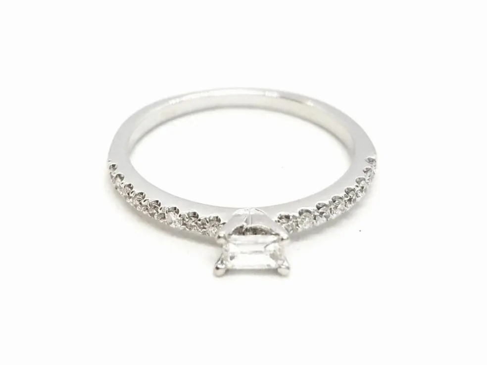 Bague Solitaire Or blanc Diamant