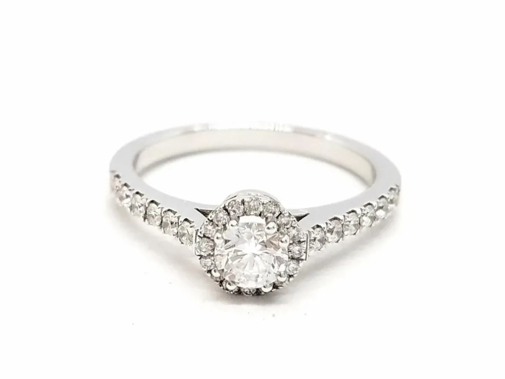 Bague Solitaire Or blanc Diamant