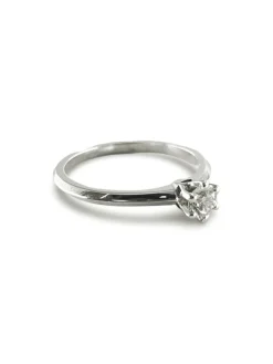 Bague Solitaire or blanc diamant 0,30 ct