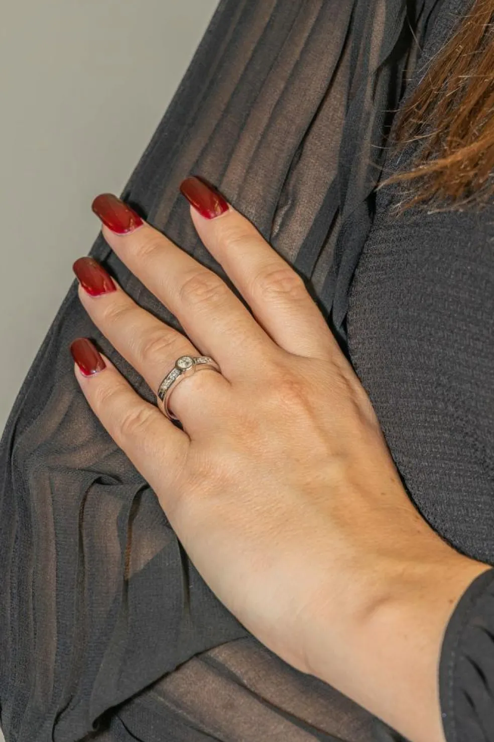Bague Solitaire Or blanc Diamant