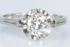 Bague solitaire Or blanc Diamant