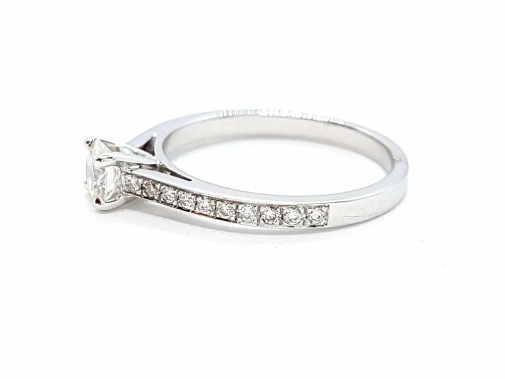 Bague Solitaire Or blanc Diamant
