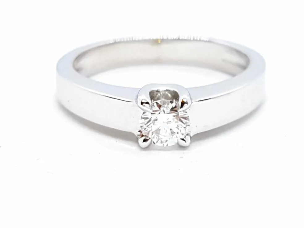 Bague Solitaire Or blanc Diamant