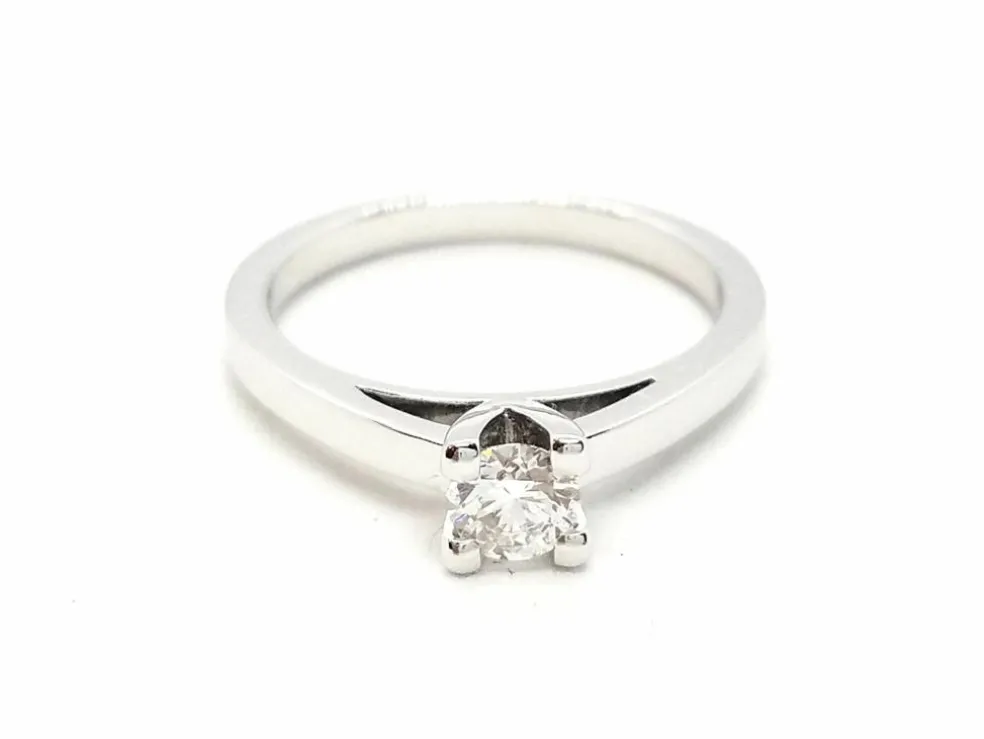 Bague Solitaire Or blanc Diamant