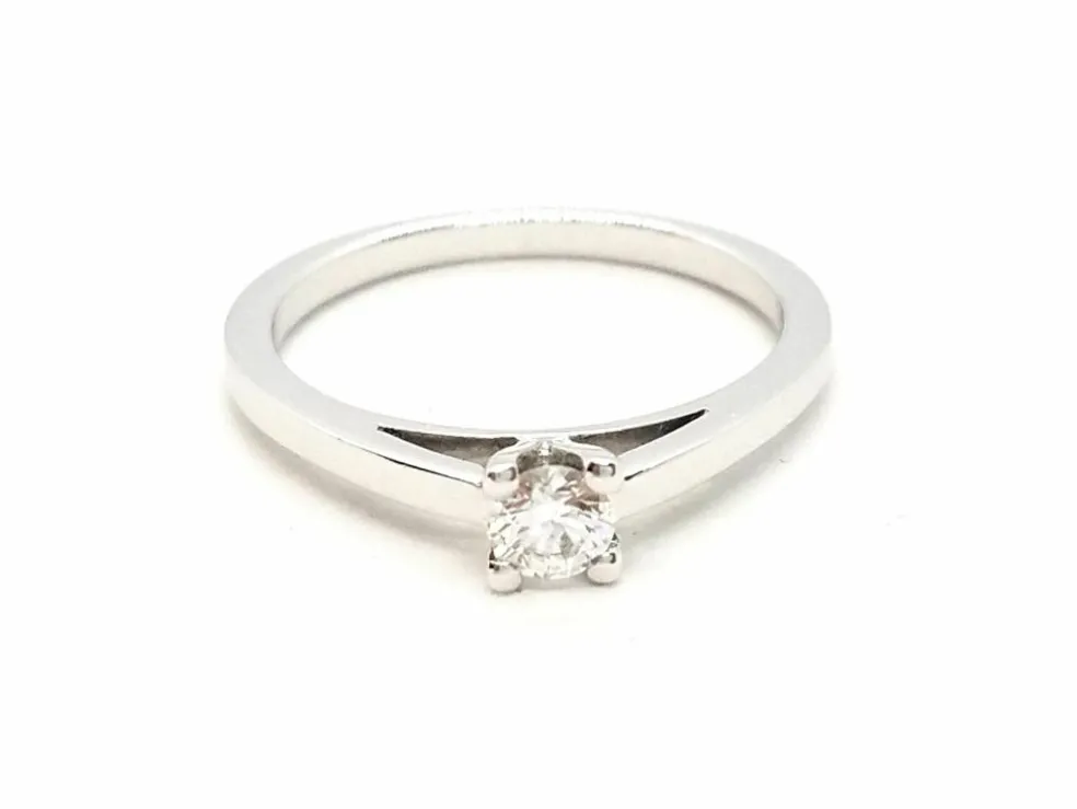 Bague Solitaire Or blanc Diamant