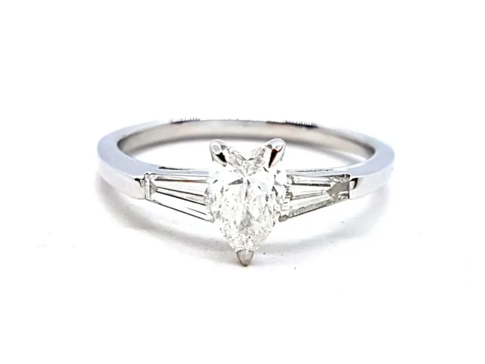 Bague Solitaire Or blanc Diamant