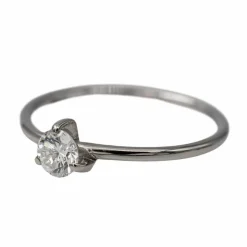 Bague Solitaire Or blanc Diamant