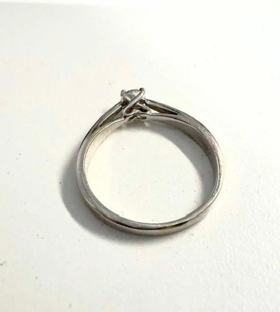Bague solitaire Or blanc Diamant