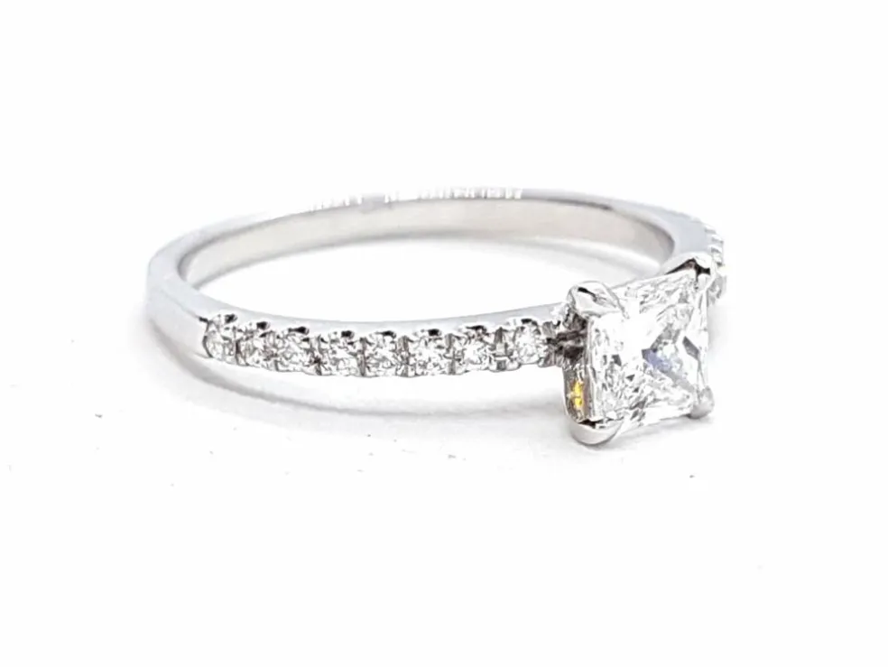 Bague Solitaire Or blanc Diamant