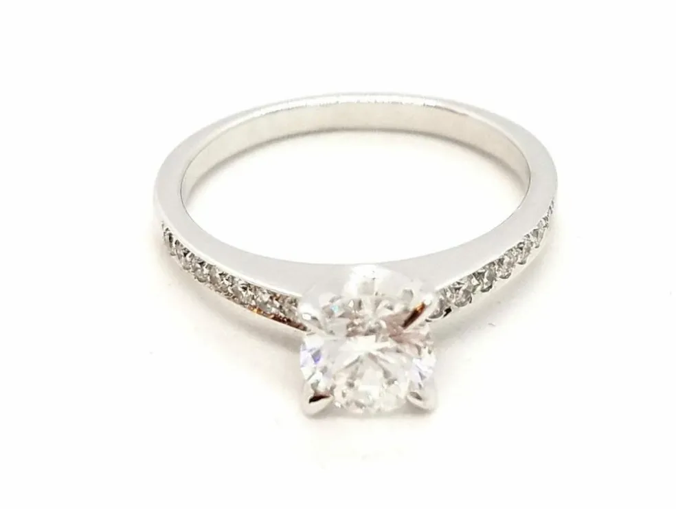 Bague Solitaire Or blanc Diamant