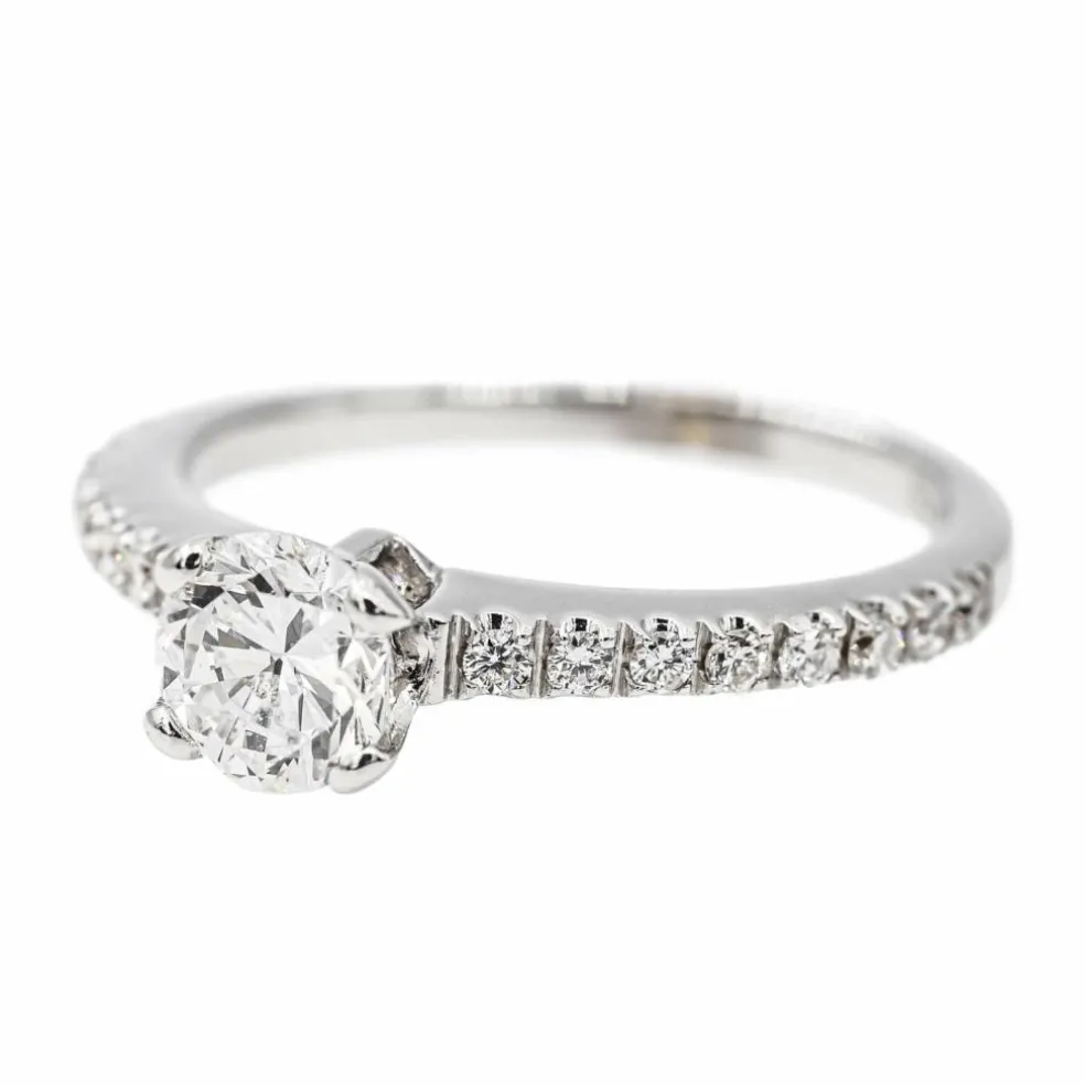 Bague Solitaire Or blanc Diamant