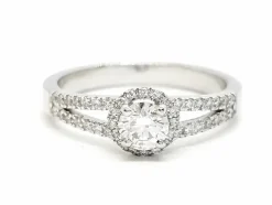 Bague Solitaire Or blanc Diamant