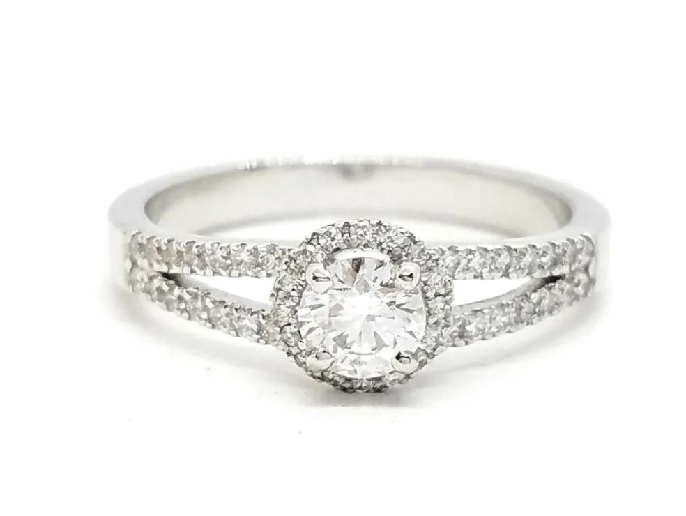 Bague Solitaire Or blanc Diamant