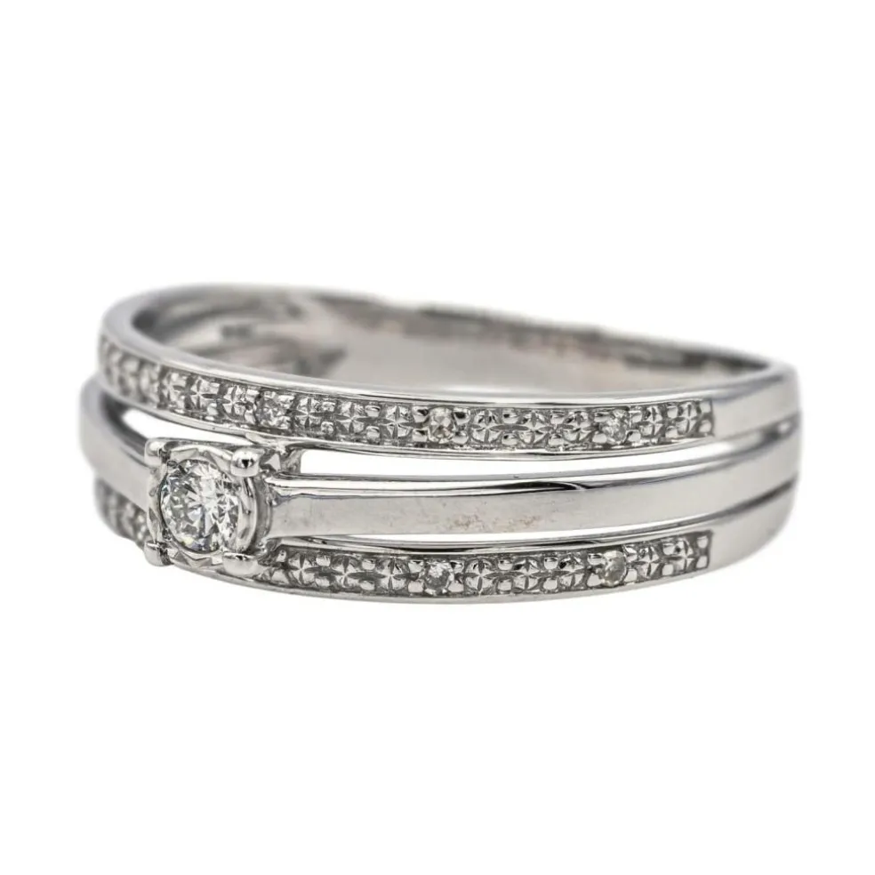 Bague Solitaire Or blanc Diamant