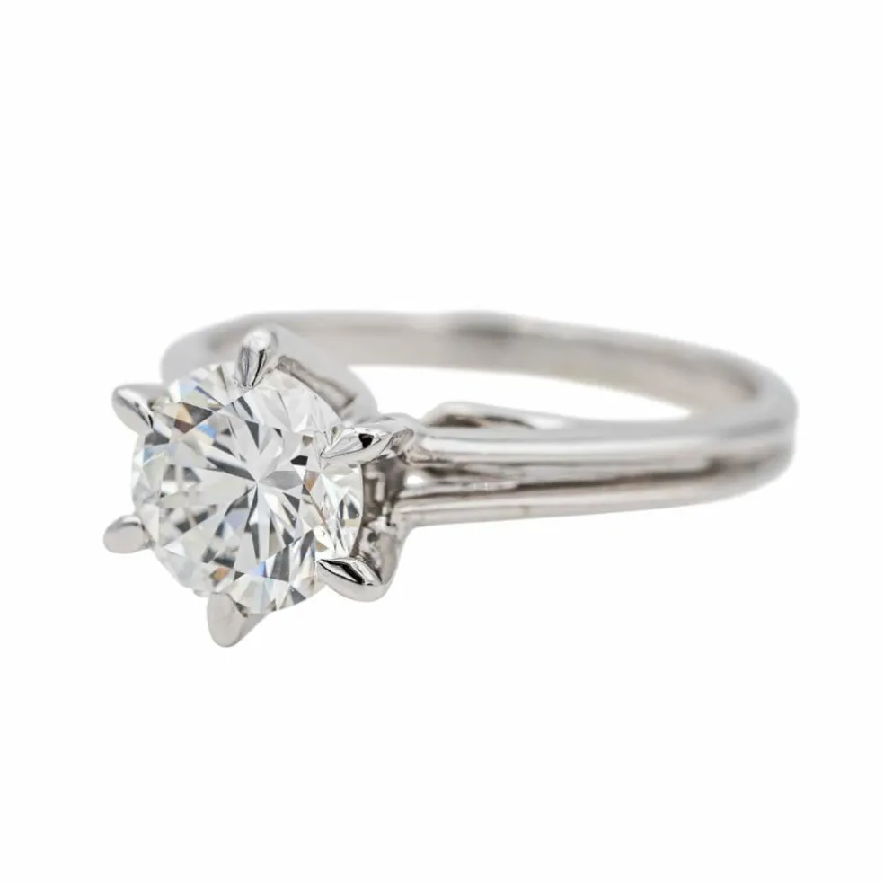 Bague Solitaire Or blanc Diamant