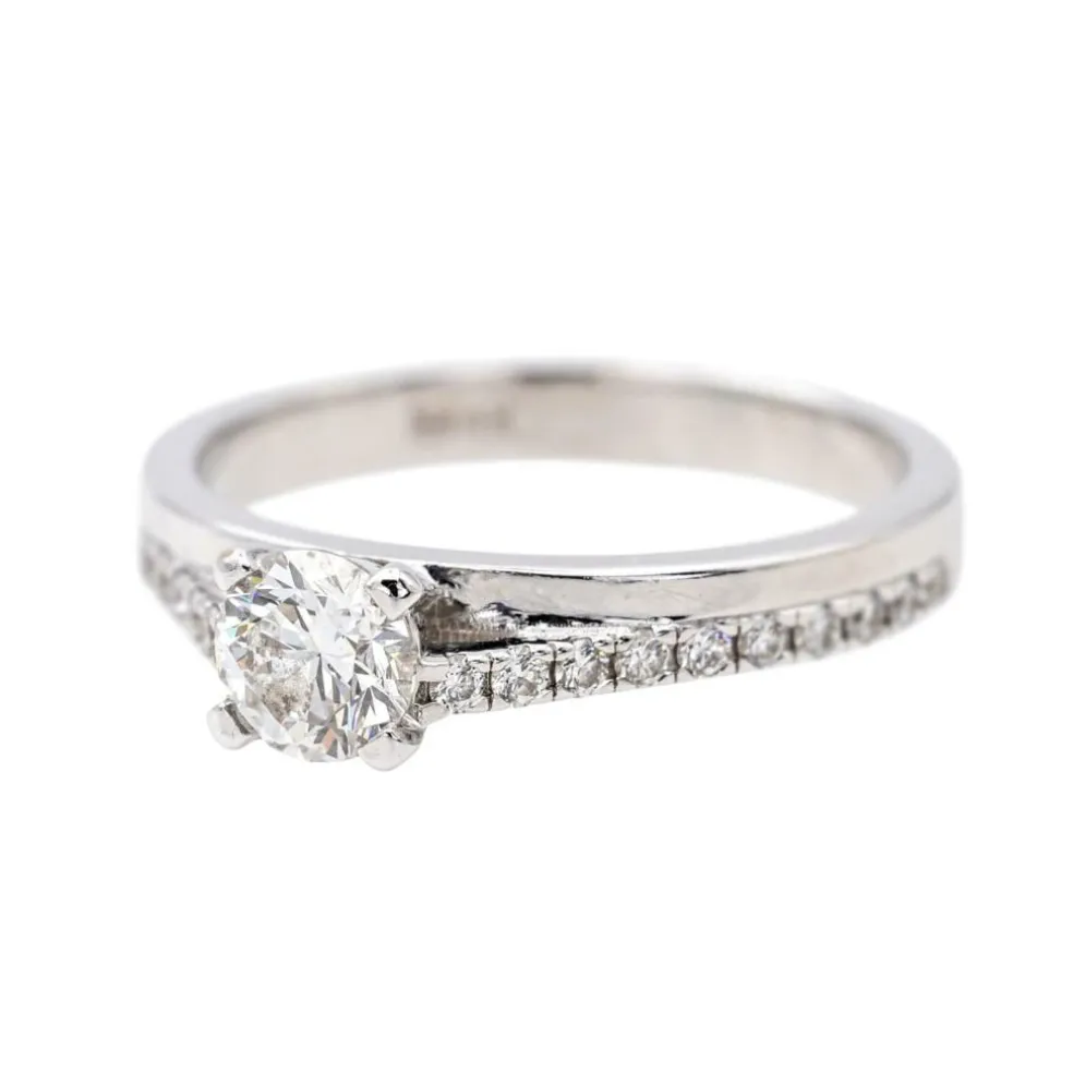 Bague Solitaire Or blanc Diamant
