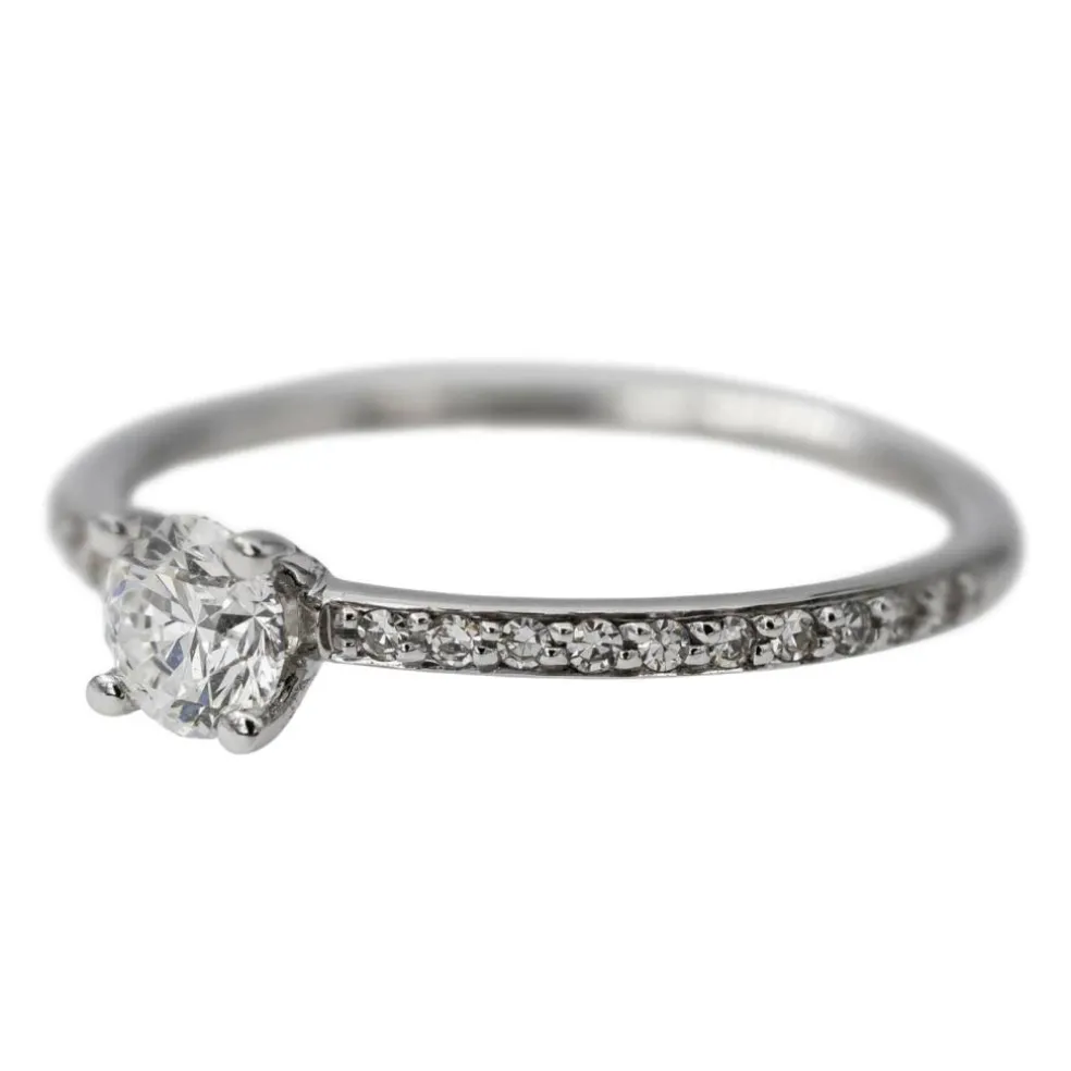 Bague Solitaire Or blanc Diamant