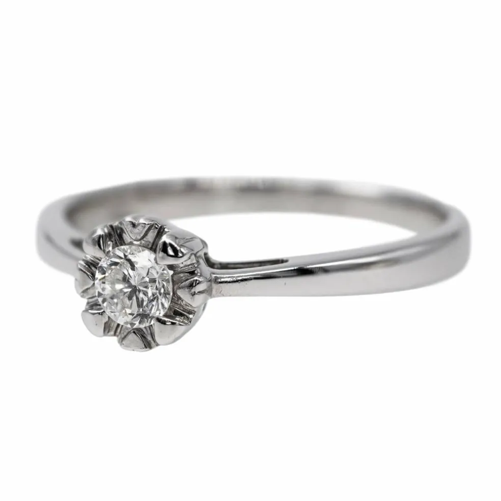 Bague Solitaire Or blanc Diamant