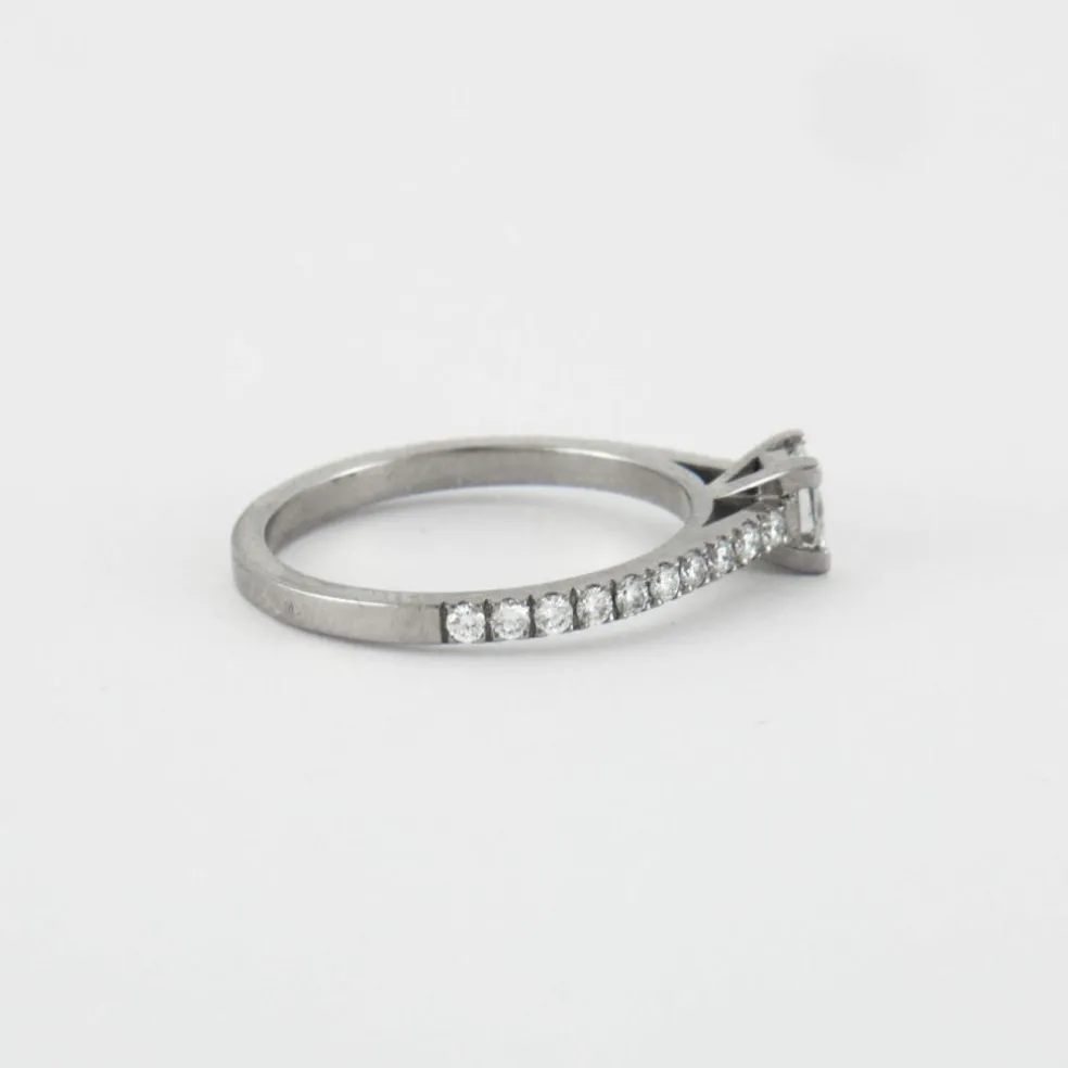 Bague Solitaire Or blanc Diamants