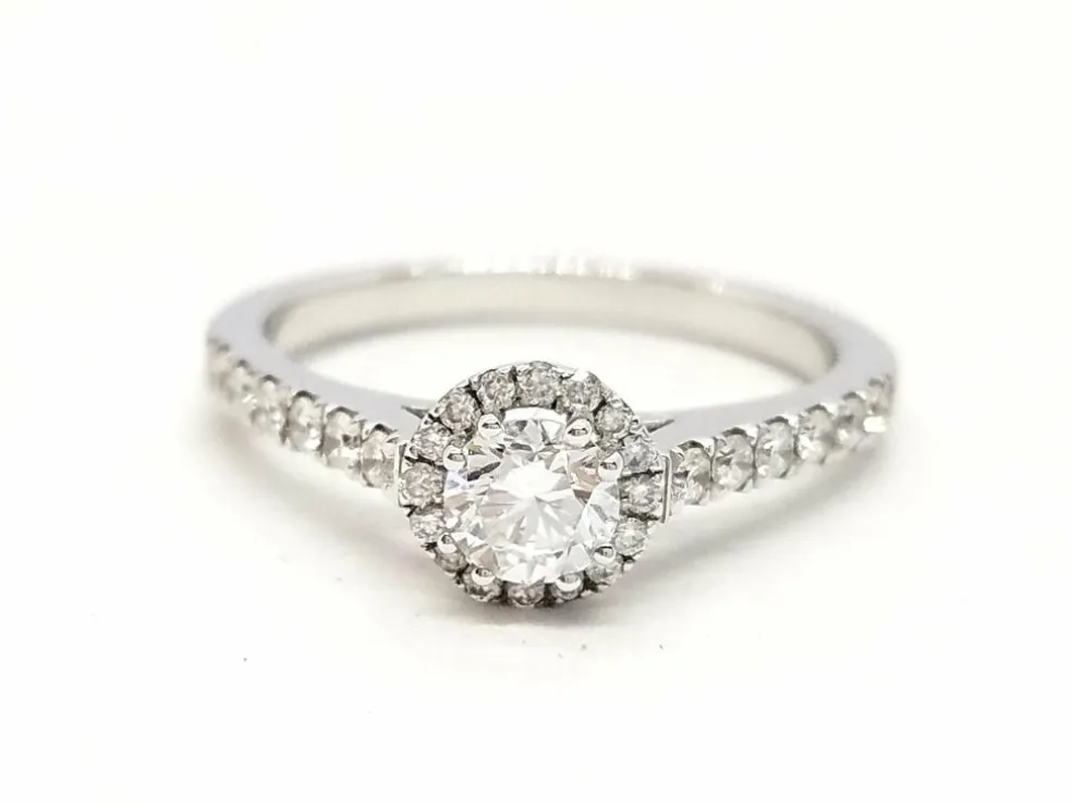 Bague Solitaire Or blanc Diamant