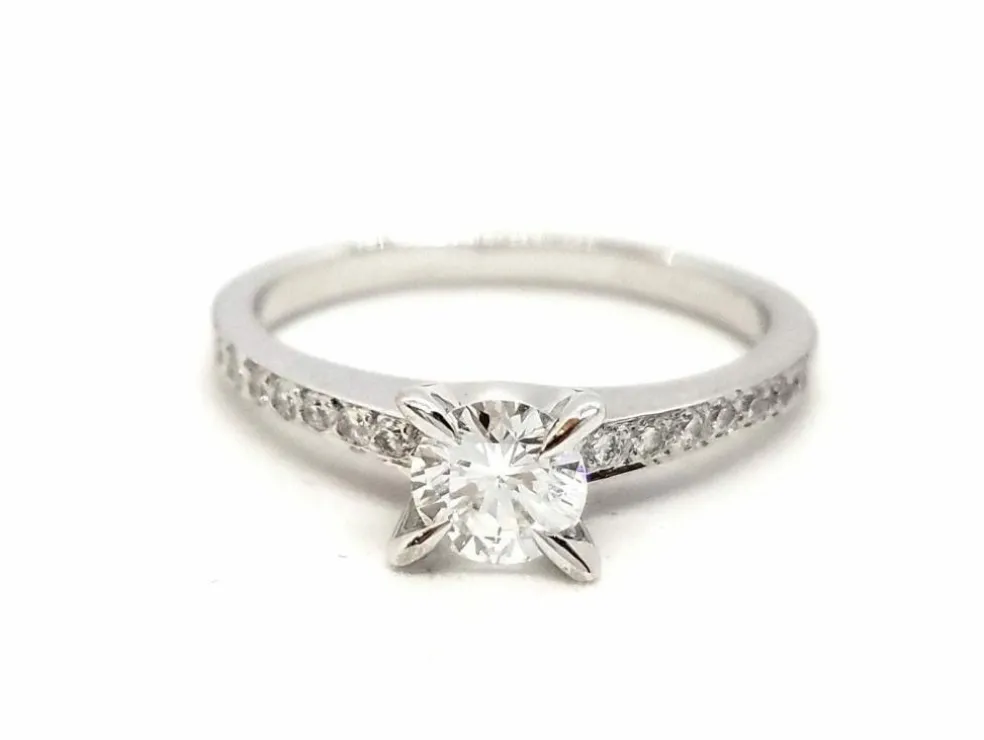 Bague Solitaire Or blanc Diamant