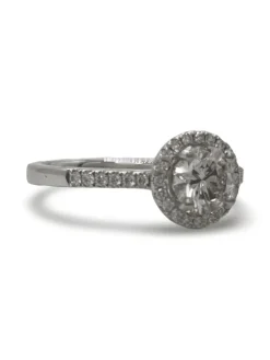 Bague solitaire or blanc et diamant 1,10 ct