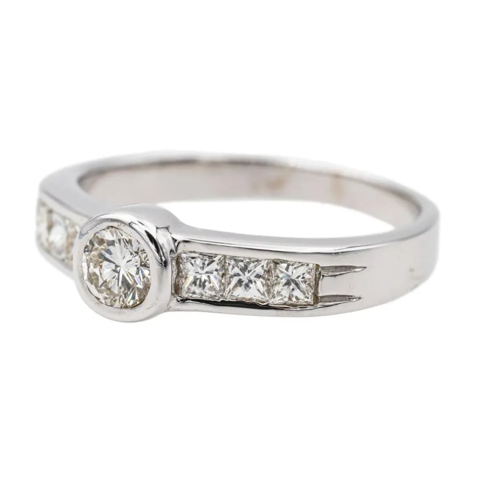 Bague Solitaire Or blanc Diamant