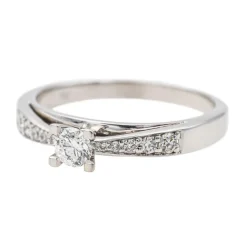 Bague Solitaire Or blanc Diamant