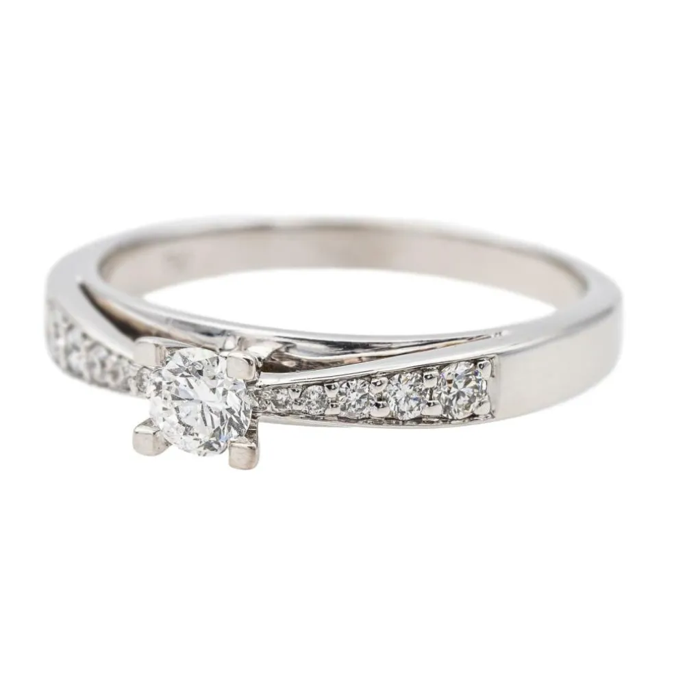 Bague Solitaire Or blanc Diamant