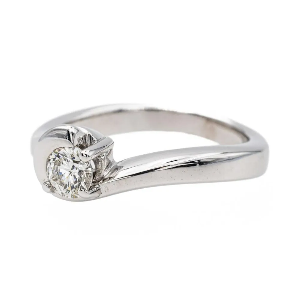 Bague Solitaire Or blanc Diamant