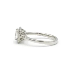Bague solitaire or blanc diamant