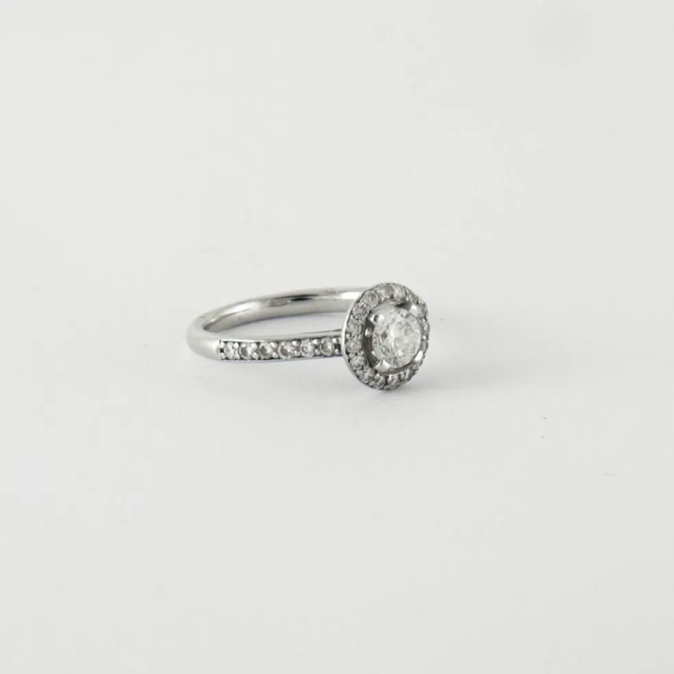 Bague Solitaire Or blanc Diamants