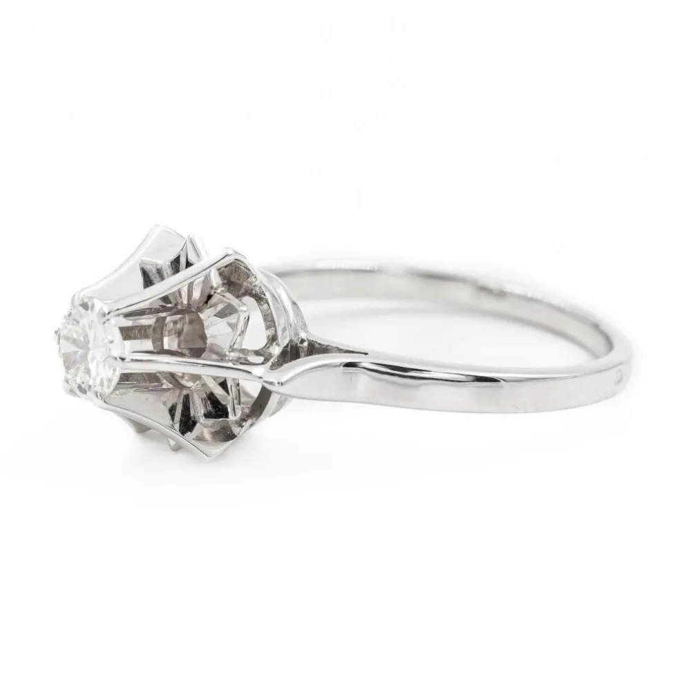 Bague Solitaire Or blanc Diamant