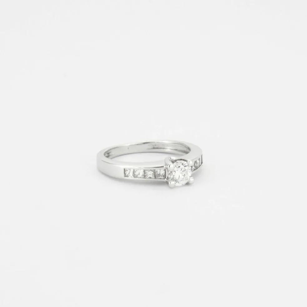 Bague Solitaire or blanc diamant 0,40 ct